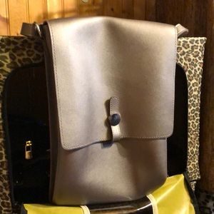 Crossbody Gold-Metallic Crossbody Satchel Bag